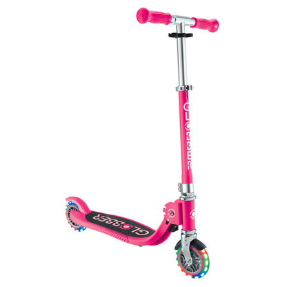 Globber FLOW FOLDABLE JUNIOR with lights - Pastel Pink/ Fuchsia V572-870-110