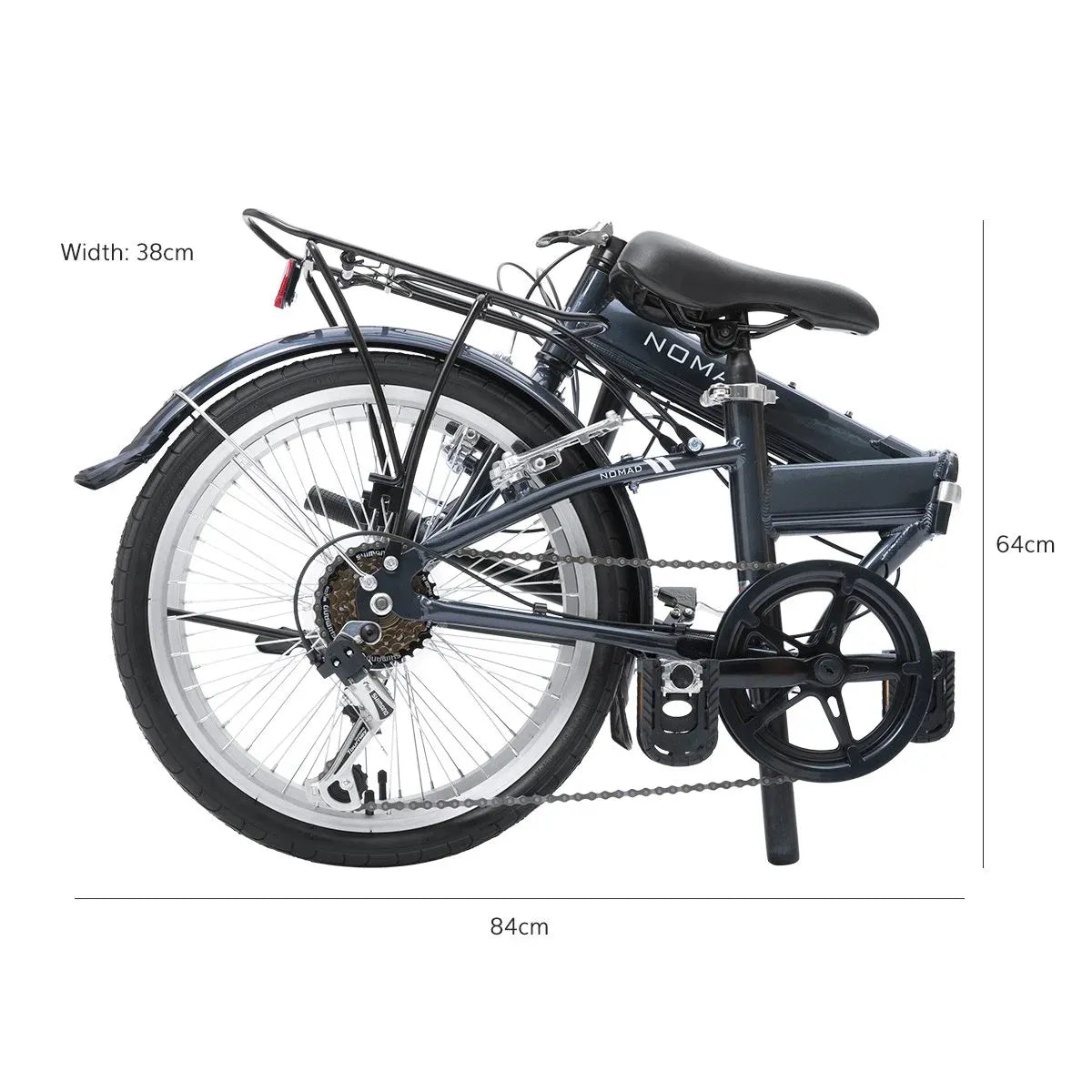 Progear Bikes Nomad Folding Bike 20" in Grey V572-BIKPNOMAD20GRY