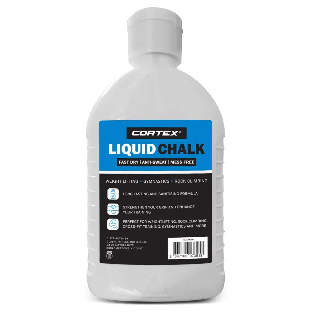 CORTEX Fast Dry Anti-Sweat Liquid Chalk 250ml (Sanitising Formula) V572-CSAC-LFCH250-CC