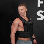 CORTEX 20kg Adjustable Weight Vest with 1kg Increments in Black V572-CSAC-WVEST-20