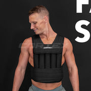 CORTEX 20kg Adjustable Weight Vest with 1kg Increments in Black V572-CSAC-WVEST-20