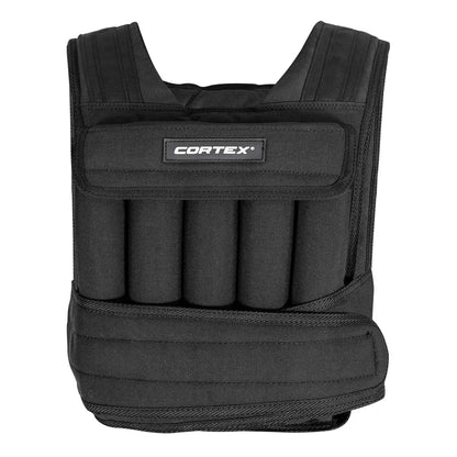CORTEX 20kg Adjustable Weight Vest with 1kg Increments in Black V572-CSAC-WVEST-20