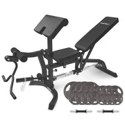 CORTEX BN-11 Exercise FID Bench + 79kg Standard Tri-Grip Weight Plate and Dumbbell Package V572-CSBN-BN11-A