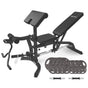 CORTEX BN-11 Exercise FID Bench + 79kg Standard Tri-Grip Weight Plate and Dumbbell Package V572-CSBN-BN11-A