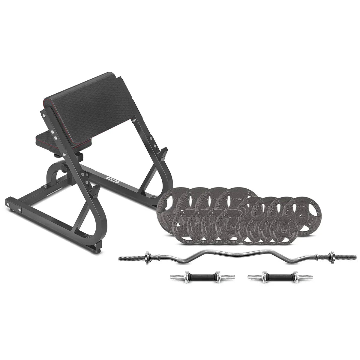 CORTEX BN-8 Preacher Pad + 84kg Standard Tri-Grip Weight Plate & Curl Bar Package V572-CSBN-BNPRCH-A