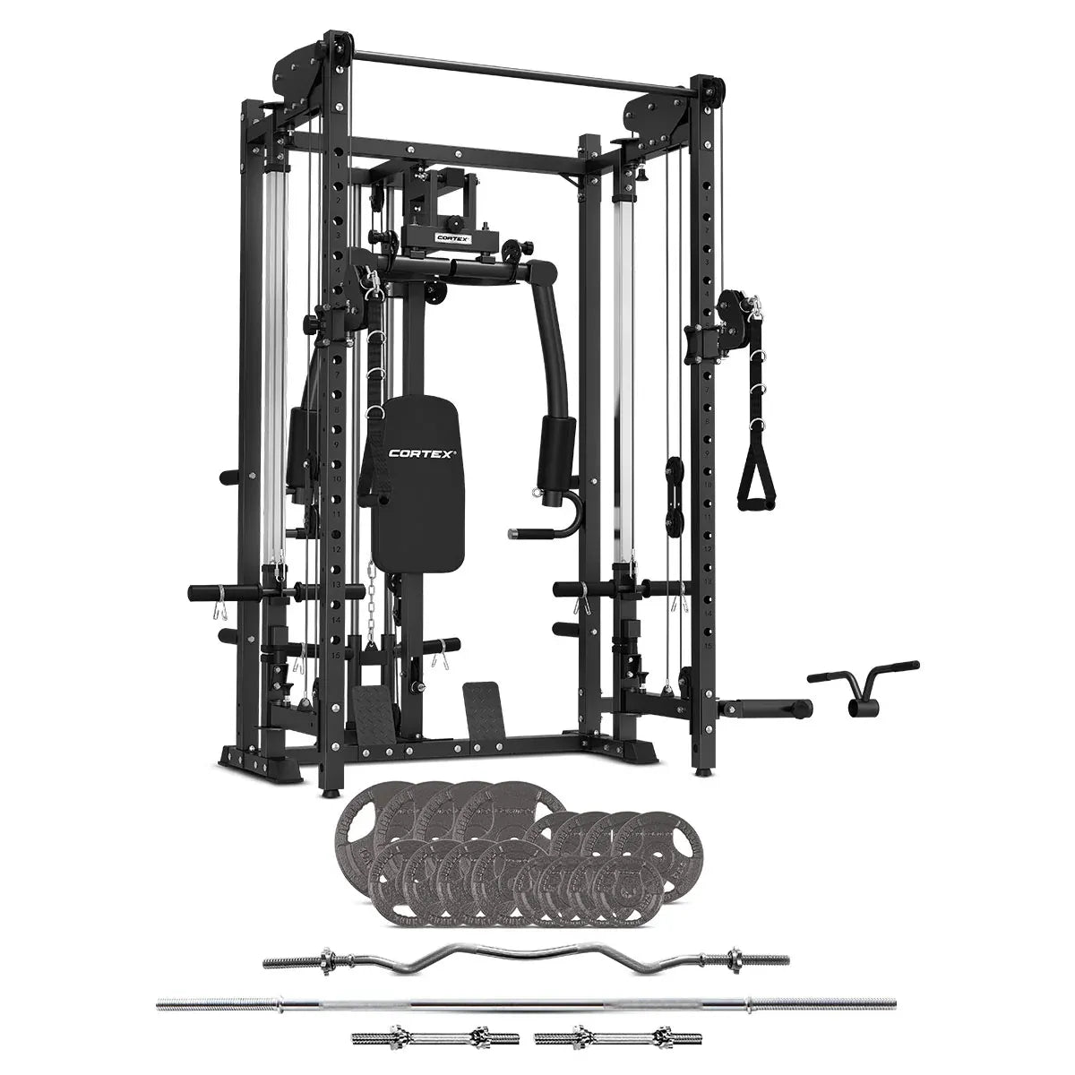 CORTEX PR5 Folding Power Rack with 90kg Standard Tri-Grip Weight & Bar Set V572-CSPR-PR5-A