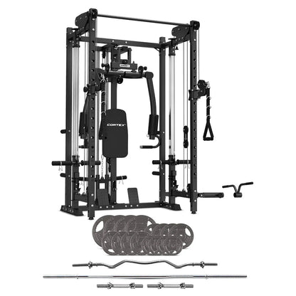 CORTEX PR5 Folding Power Rack with 90kg Standard Tri-Grip Weight & Bar Set V572-CSPR-PR5-A