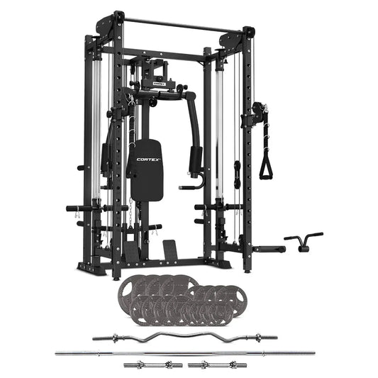 CORTEX PR5 Folding Power Rack with 90kg Standard Tri-Grip Weight & Bar Set V572-CSPR-PR5-A