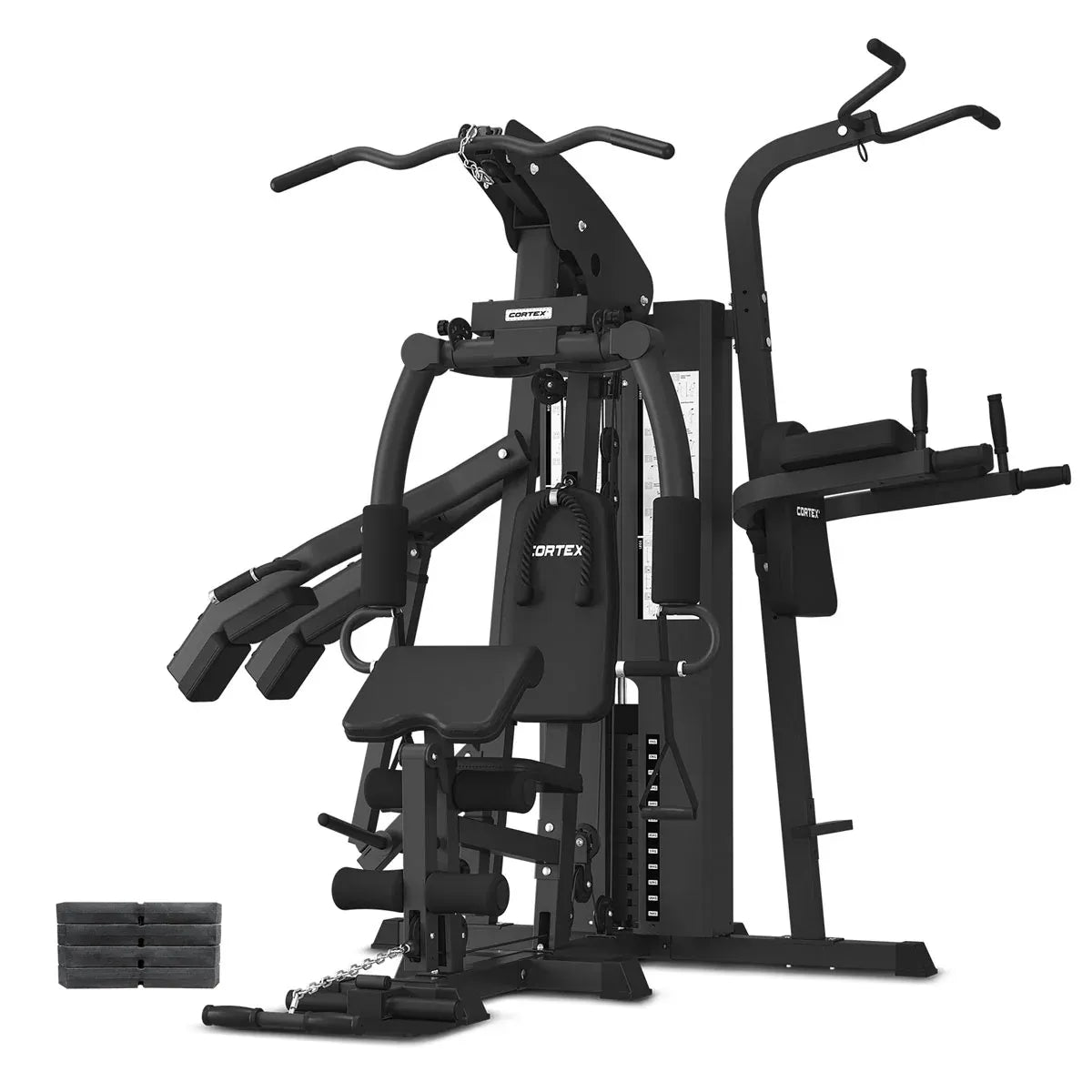 CORTEX GS7 Multi Station Home Gym with Power Rack & Squat Station + 98kg Weight Stack Package V572-CSST-GS7-A