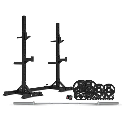 CORTEX SR-10 Squat Rack Package + 100kg Olympic Tri-Grip Weight Plates Package V572-CSST-SR10-C