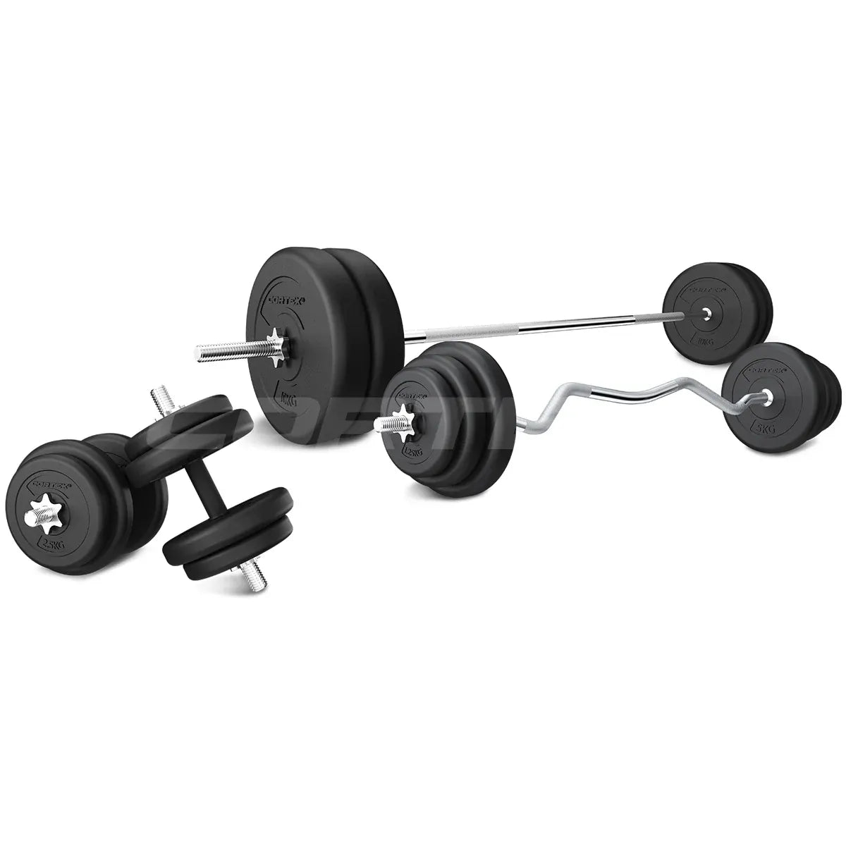 CORTEX 90kg EnduraCast Barbell Weight Set V572-CSST-WPSECSET-A