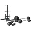 CORTEX 90kg EnduraCast Barbell Weight Set with Weight Tree V572-CSST-WPSECSET-B