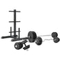 CORTEX 90kg EnduraCast Barbell Weight Set with Weight Tree V572-CSST-WPSECSET-B