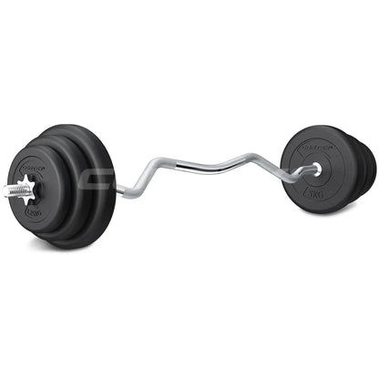 CORTEX 90kg EnduraCast Barbell Weight Set with Weight Tree V572-CSST-WPSECSET-B
