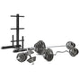 CORTEX 90kg Tri-Grip Standard Barbell Weight Set with Weight Tree 25mm V572-CSST-WPSTGSET-B