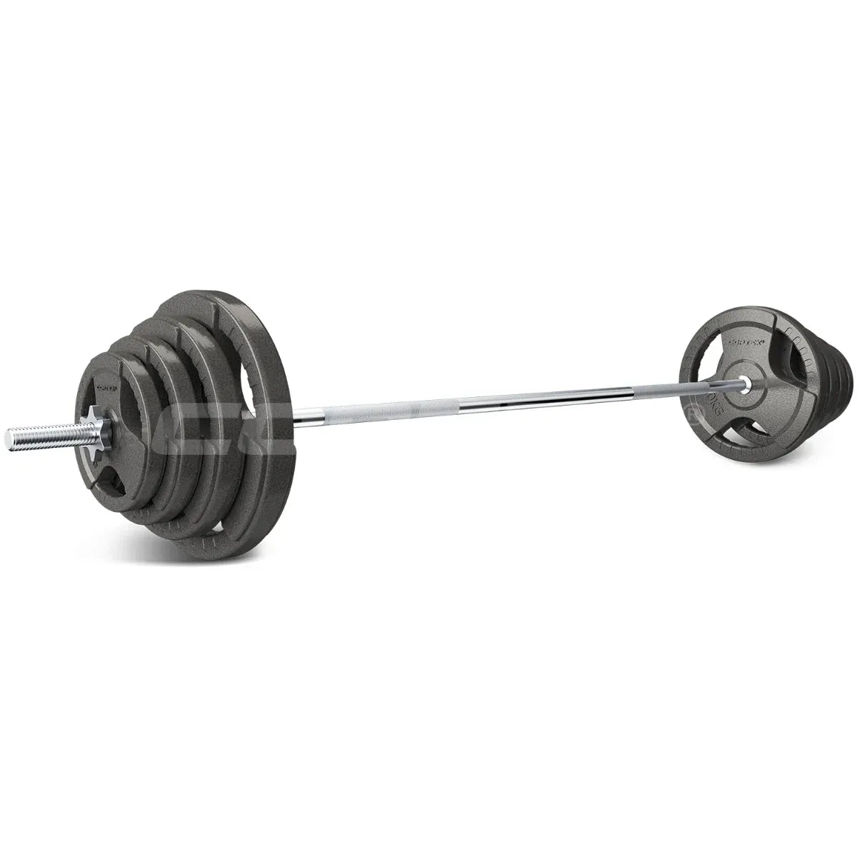 CORTEX 90kg Tri-Grip Standard Barbell Weight Set with Weight Tree 25mm V572-CSST-WPSTGSET-B
