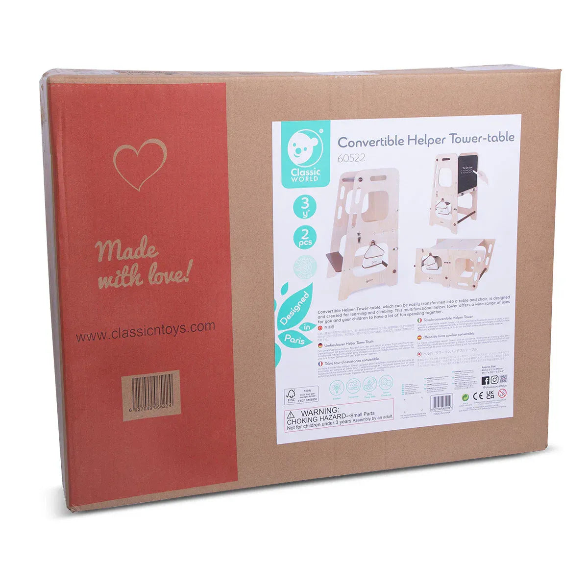 Convertible Helper Tower-table by Classic World V572-CWIP-CONHELPTW
