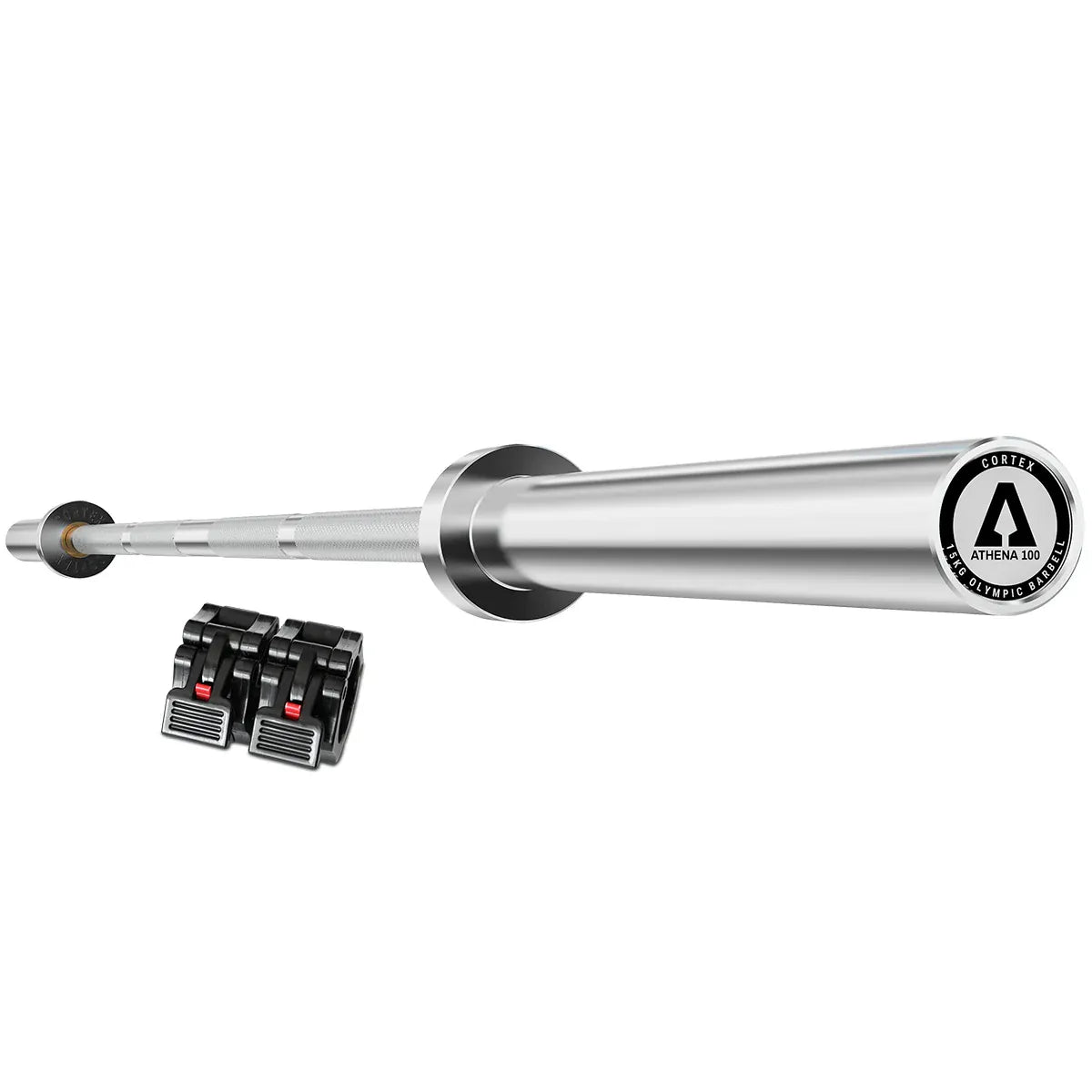 CORTEX ATHENA100 200cm 15kg Womens' Olympic Barbell With Lockjaw Collars V572-CXBB-ATNA100-LC