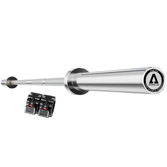 CORTEX ATHENA100 200cm 15kg Womens' Olympic Barbell With Lockjaw Collars V572-CXBB-ATNA100-LC