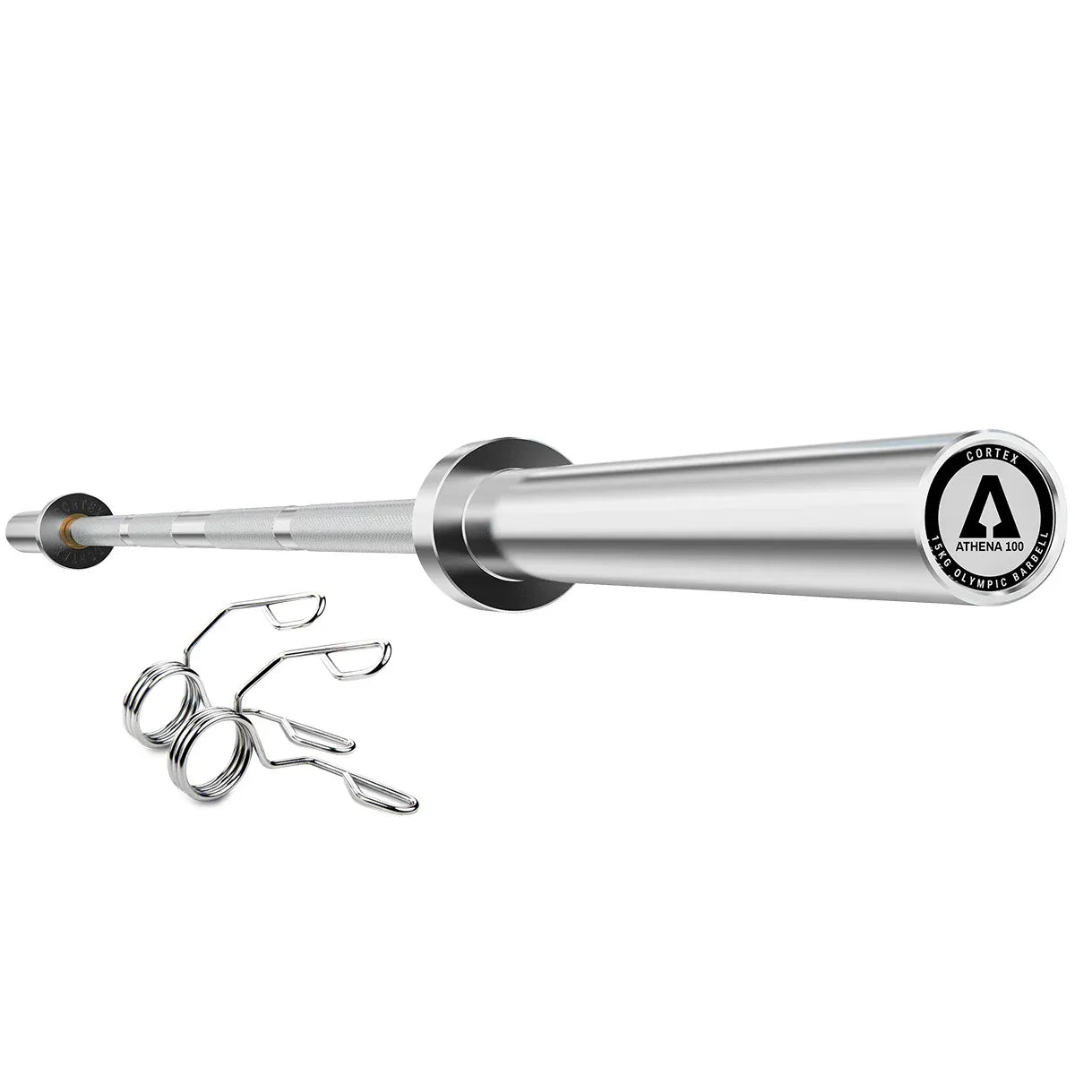 CORTEX ATHENA100 200cm 15kg Womens' Olympic Barbell With Spring Collars V572-CXBB-ATNA100-SC