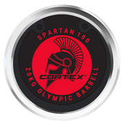 CORTEX SPARTAN100 7ft 20kg Olympic Barbell (Black Oxide) with Lockjaw Collars V572-CXBB-SN100BO-LC