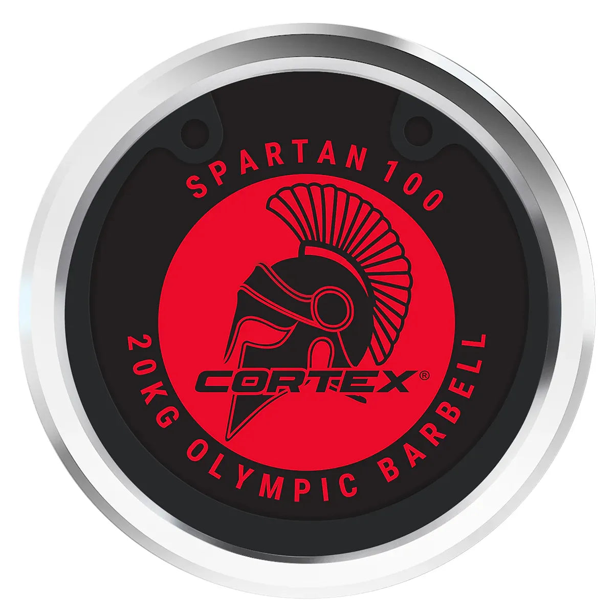 CORTEX SPARTAN100 7ft 20kg Olympic Barbell (Black Oxide) with Lockjaw Collars V572-CXBB-SN100BO-LC