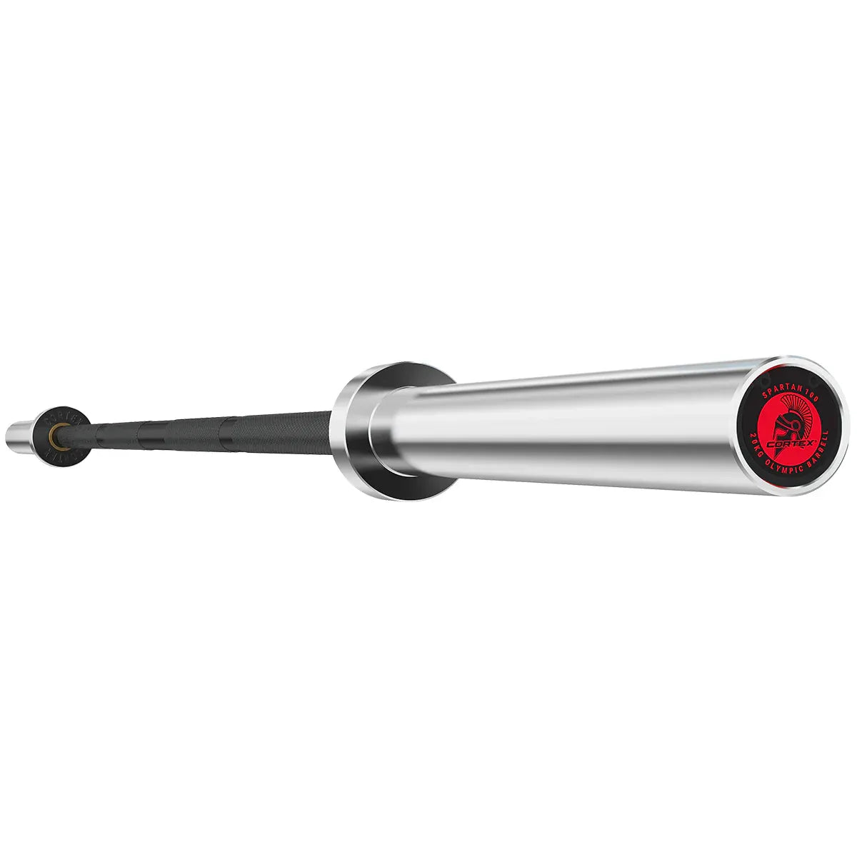 CORTEX SPARTAN100 7ft 20kg Olympic Barbell (Black Oxide) with Lockjaw Collars V572-CXBB-SN100BO-LC