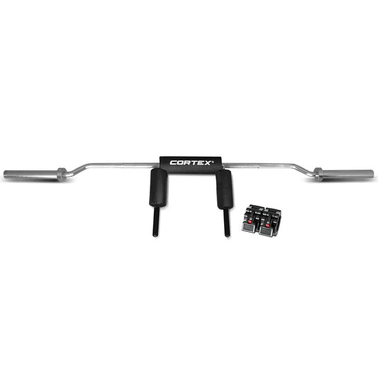 CORTEX Safety Squat Olympic Barbell with Lock Jaw Collars V572-CXBB-STYSQT-LC
