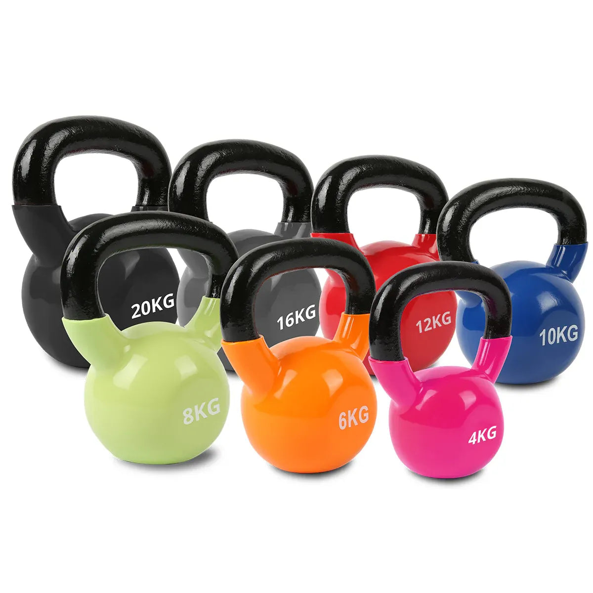 CORTEX 4kg-20kg Kettlebell Set Vinyl V572-KBVINYLSET4-20KG