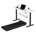 WalkingPad C2 Treadmill + ErgoDesk Automatic Standing Desk 1500mm in White/Black + Cable Management Tray V572-KWTM-C2BK-A