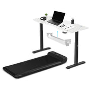 WalkingPad C2 Treadmill + ErgoDesk Automatic Standing Desk 1500mm in White/Black + Cable Management Tray V572-KWTM-C2BK-A