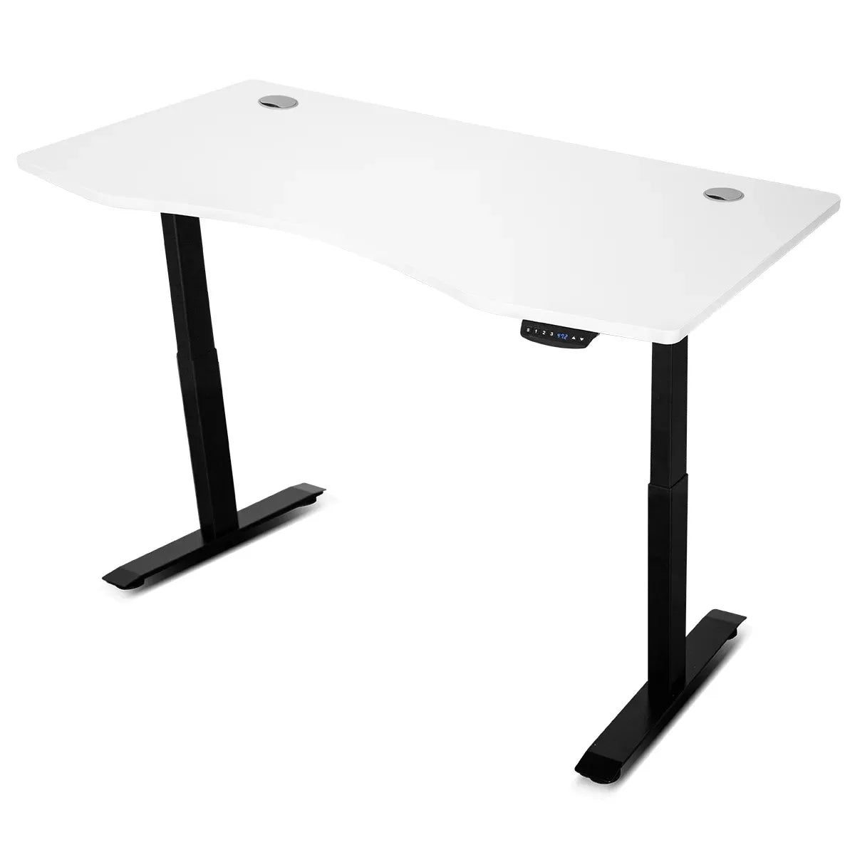 WalkingPad C2 Treadmill + ErgoDesk Automatic Standing Desk 1500mm in White/Black + Cable Management Tray V572-KWTM-C2BK-A