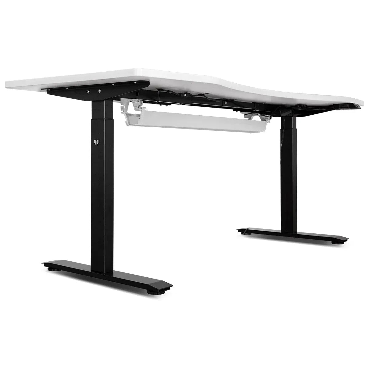 WalkingPad C2 Treadmill + ErgoDesk Automatic Standing Desk 1500mm in White/Black + Cable Management Tray V572-KWTM-C2BK-A