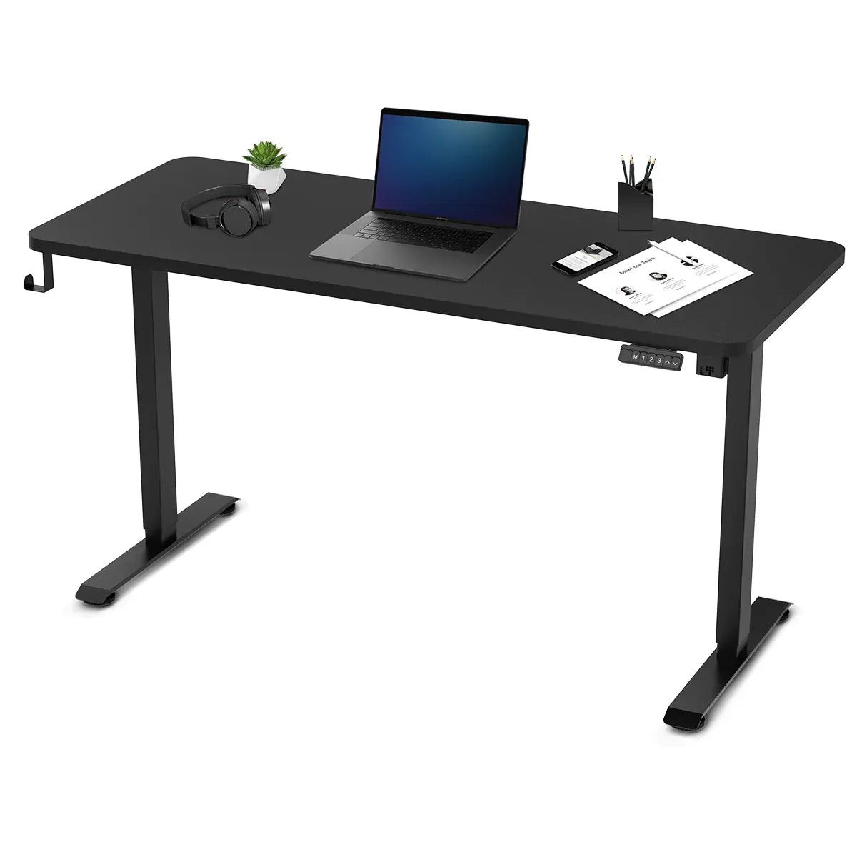 Lifespan Fitness ErgoDesk Electric Standing Desk 140cm (Black/Black) V572-LFDK-ED140BKBK