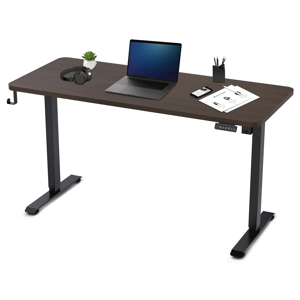 Lifespan Fitness ErgoDesk Electric Standing Desk 140cm (Walnut/Black) V572-LFDK-ED140WNBK