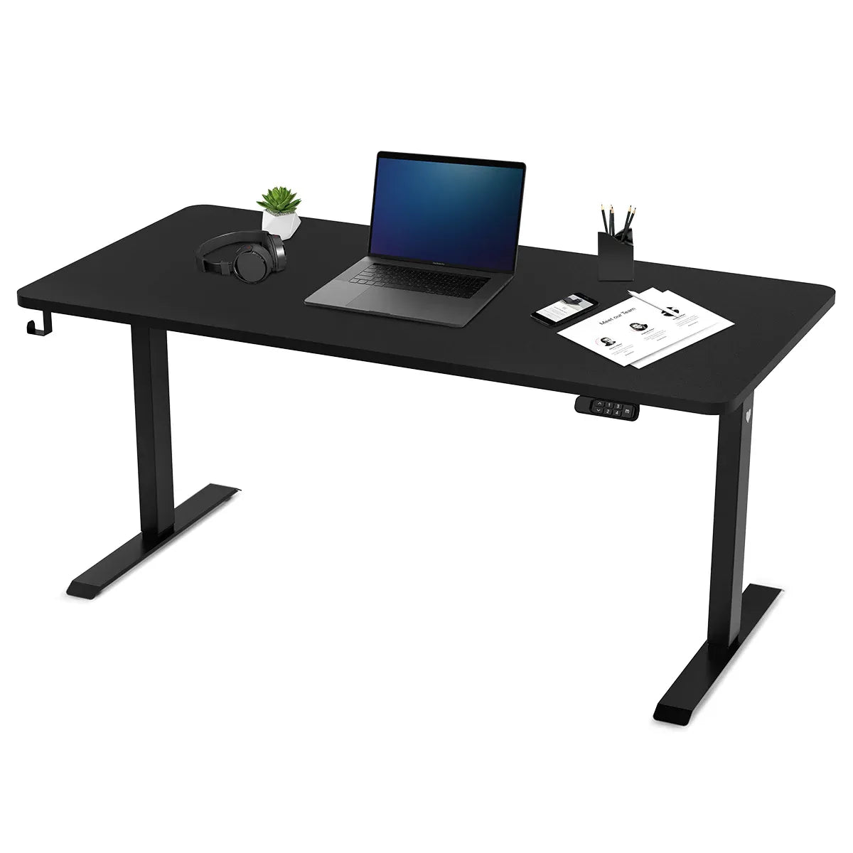 Lifespan Fitness ErgoDesk Electric Standing Desk 160cm (Black/Black) V572-LFDK-ED160BKBK