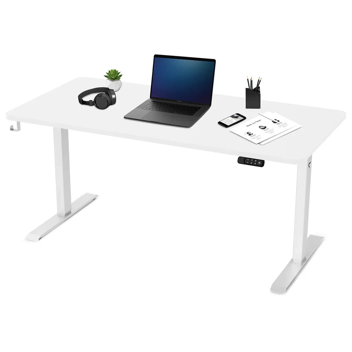Lifespan Fitness ErgoDesk Electric Standing Desk 160cm (White/White) V572-LFDK-ED160WTWT