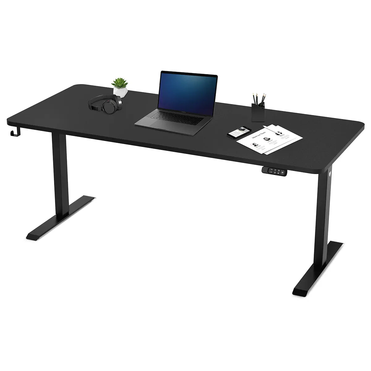 Lifespan Fitness ErgoDesk Electric Standing Desk 180cm (Black/Black) V572-LFDK-ED180BKBK