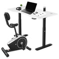 Lifespan Fitness Cyclestation 3 Exercise Bike with ErgoDesk Automatic Standing Desk 150cm in White/Black V572-LFEX-CLSTN3-A