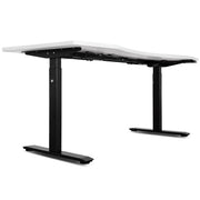 Lifespan Fitness Cyclestation 3 Exercise Bike with ErgoDesk Automatic Standing Desk 150cm in White/Black V572-LFEX-CLSTN3-A