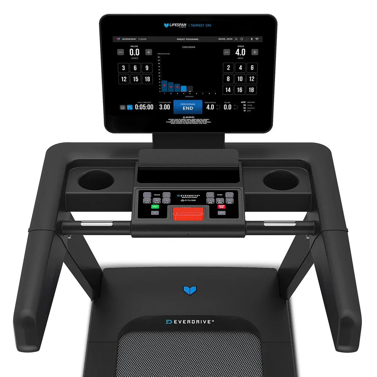 Lifespan Fitness Tempest CRX Commercial Smart Treadmill with 15.6" TFT Touch Display V572-LFTM-TEMP-CRX
