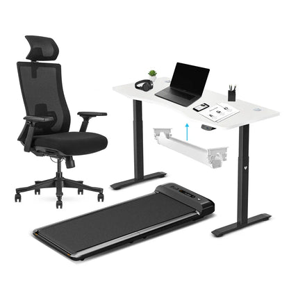 Lifespan Fitness WalkingPad M2 + ErgoDesk 1500mm White + Cable Management + DM9 Chair V572-LFTM-WPADM2-I