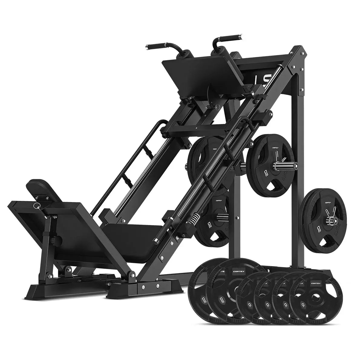 LSG GLP100 Leg Press/Hack Squat with 100kg Olympic Tri-Grip Plates V572-LGST-GLP100-A