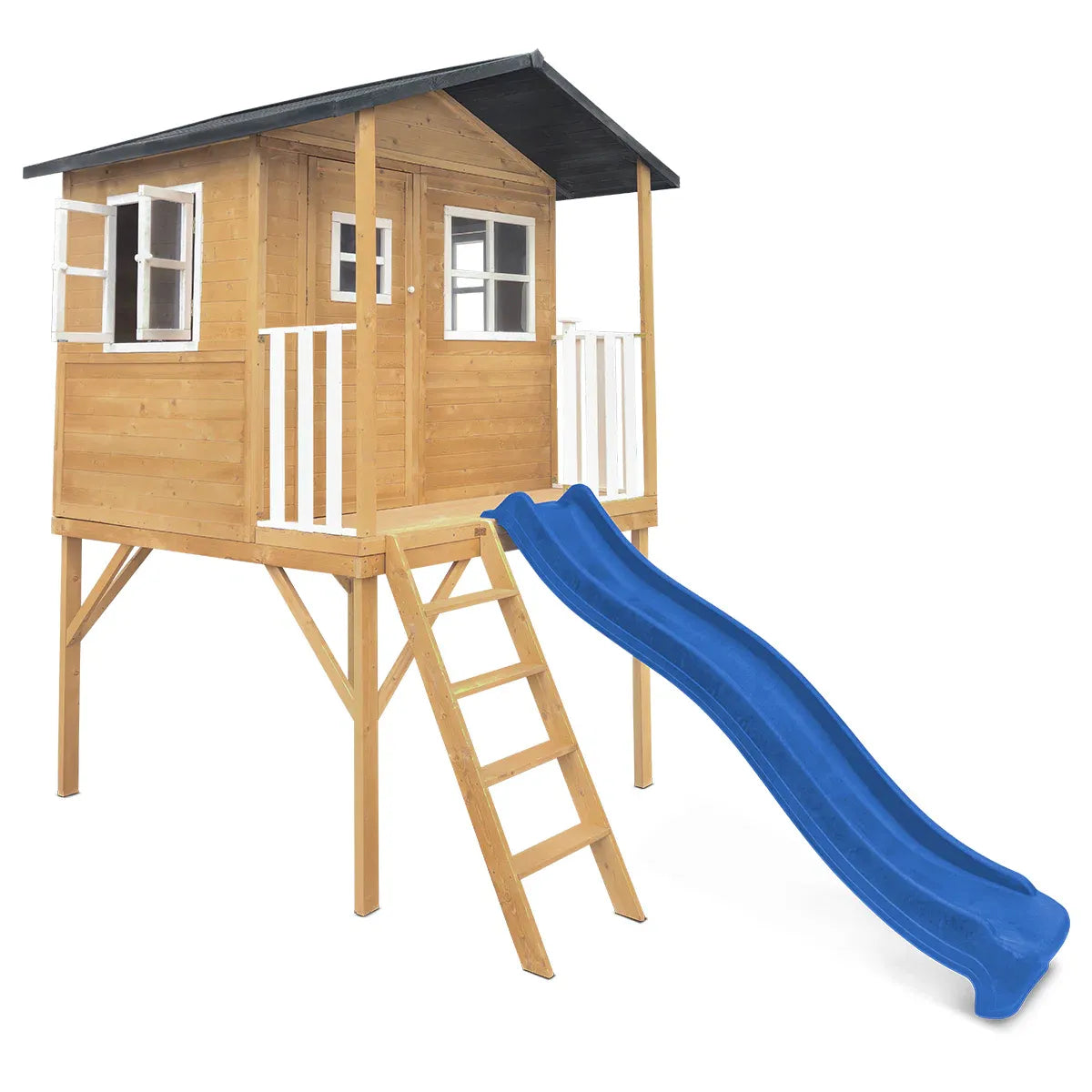 Lifespan Kids Burleigh Cubby House with 2.2m Slide (Blue) V572-LKCH-BUR-BU