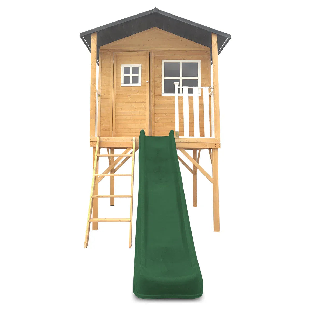 Lifespan Kids Burleigh Cubby House with 2.2m Slide (Green) V572-LKCH-BUR-GN
