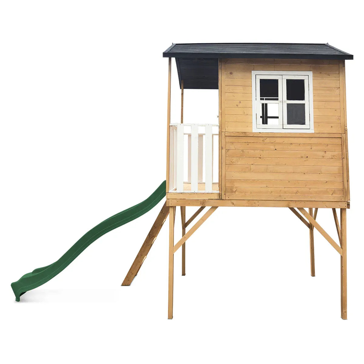 Lifespan Kids Burleigh Cubby House with 2.2m Slide (Green) V572-LKCH-BUR-GN