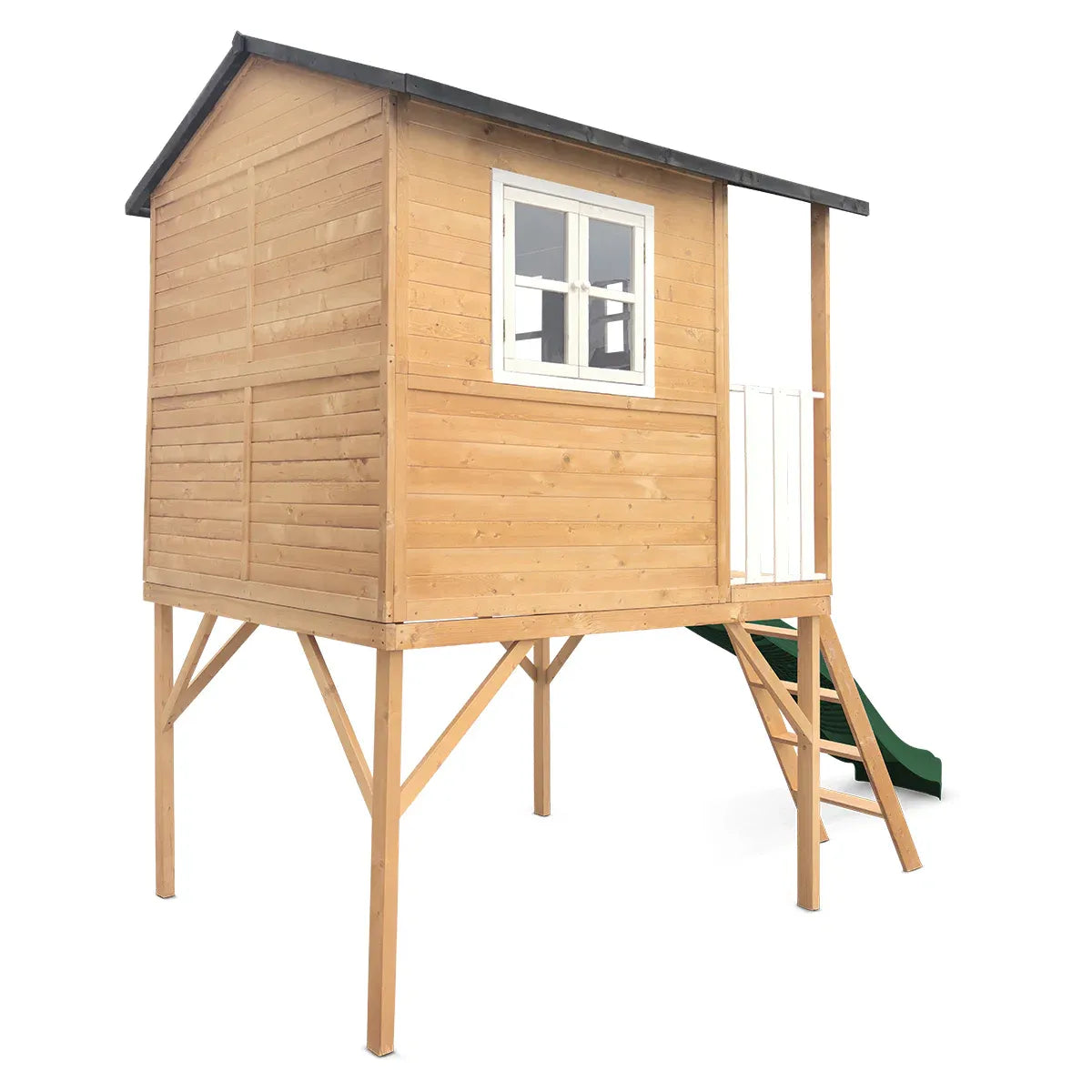 Lifespan Kids Burleigh Cubby House with 2.2m Slide (Green) V572-LKCH-BUR-GN