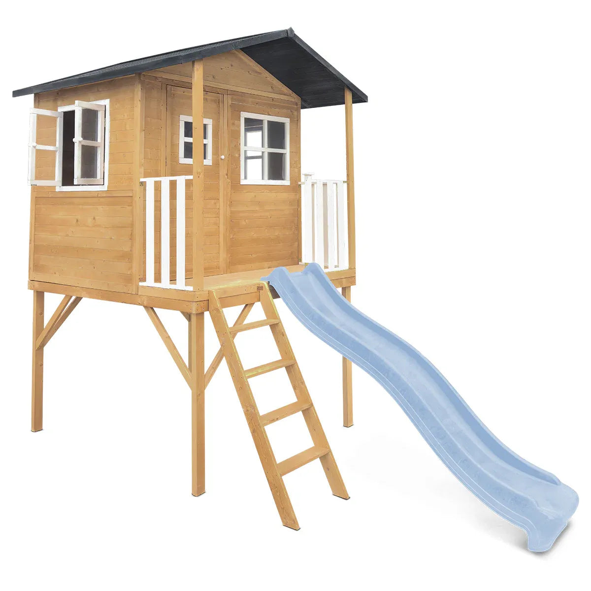 Lifespan Kids Burleigh Cubby House with 2.2m Slide (Pastel Blue) V572-LKCH-BUR-PB