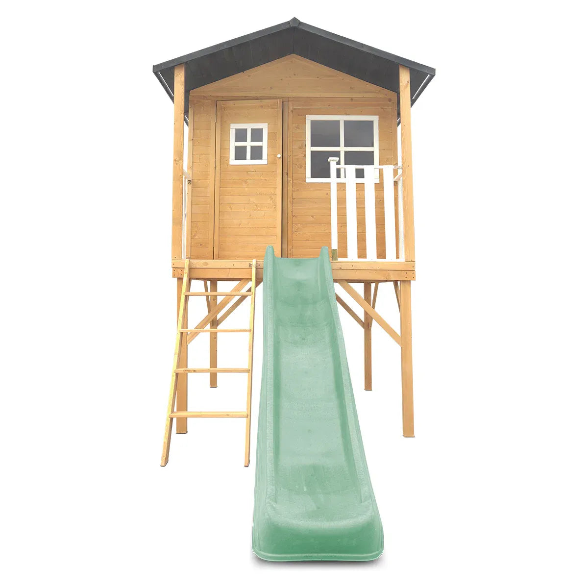 Lifespan Kids Burleigh Cubby House with 2.2m Slide (Pastel Green) V572-LKCH-BUR-PG