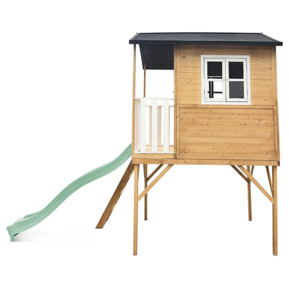 Lifespan Kids Burleigh Cubby House with 2.2m Slide (Pastel Green) V572-LKCH-BUR-PG